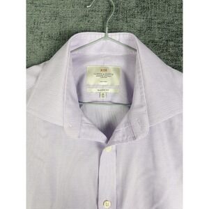 Hawes & Curtis Shirt Mens 16 34 Classic Fit Non Iron Cotton Casual